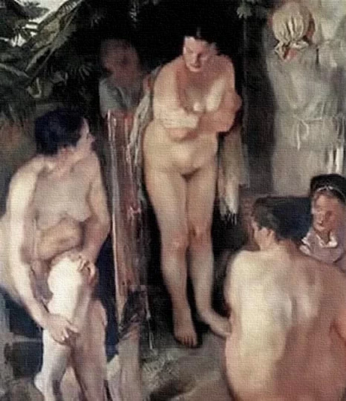 Gruppo di bagnanti